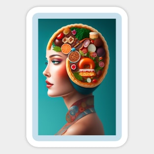 Head anatomy of women with Sweet Treats Sticker